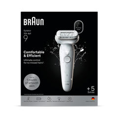 Image 3 for Braun Silk·épil 9, Wet & Dry Epilator, Lasting Smooth Skin, 9-061, Silver