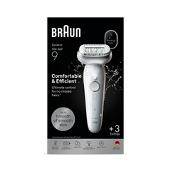 Image 3 for Braun Silk·épil 9, Wet & Dry Epilator, Lasting Smooth Skin, 9-030, Silver