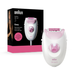 Image 1 for Braun Silk·épil 3, Corded Epilator, Lasting Smooth Skin, 3-000, Pink