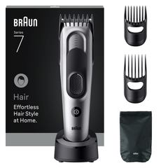 Image 3 for Braun Hair Clipper Series 7, +5 Styling Tools, Lifetime Sharp Blade, 17 Lengths, HC7590, Grey
