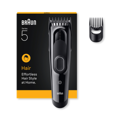 Image 1 for Braun Hair Clipper Series 5, +2 Styling Tools, Lifetime Sharp Blade, 9 Lengths, HC5510, Black