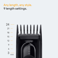 Image 4 for Braun Hair Clipper Series 5, +2 Styling Tools, Lifetime Sharp Blade, 9 Lengths, HC5510, Black
