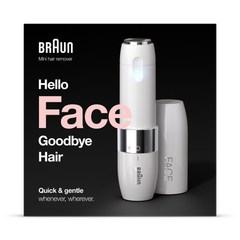 Image 1 for Braun Face Mini Hair Remover FS1000, Electric Facial Hair Removal for Women, White