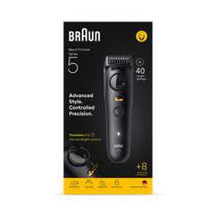 Image 1 for Braun Beard Trimmer Series 5, +8 Styling Tools, 40 Lengths, Sharp Blade, BT5560, Black