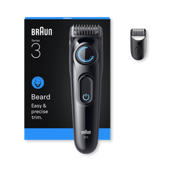 Image 1 for Braun Beard Trimmer Series 3, +2 Styling Tools, 20 Lengths, Sharp Blade, BT3500, Black
