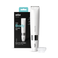 Image 1 for Braun Body Mini Trimmer BS1000, Electric Body Hair Removal for Women and Men, White