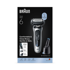 Image 2 for Braun Series 6 Electric Shaver, SmartCare Center, +2 Attachments, 62-S7650CC, Silver