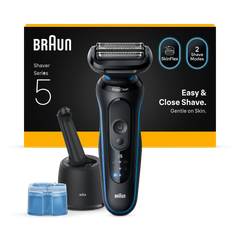 Image 3 for Braun Series 5 Electric Shaver, Up to 50 min, SmartCare Center, 52-B7000CC, Blue
