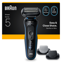 Image 4 for Braun Series 5 Electric Shaver, Up to 50 min, +2 Attachments, 52-B1650S, Blue