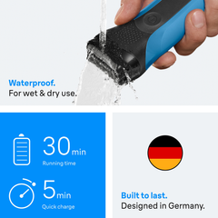Image 5 for Braun Series 3 Electric Shaver, Wet & Dry, 310S, Blue