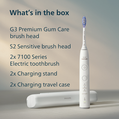 Image 3 for 7100 Toothbrush White and Black with Charging Case