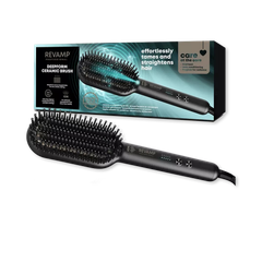 Image 1 for REVAMP DeepForm Ceramic Straightening Hot Brush - Black