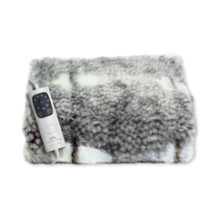 Image 2 for Hygge Days Luxury Faux Fur Warming Throw - Fallow Deer Print