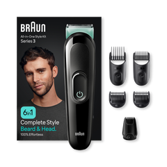 Image 1 for Braun All-In-One Style Kit Series 3 MGK3411, 6-in1 Kit For Beard, Hair & More
