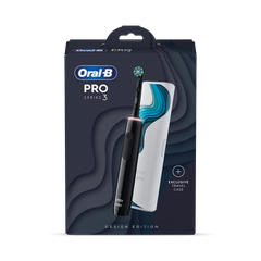 Image 1 for Oral-B Pro Series 3 Black Electric Toothbrush with Riso Art Travel Case
