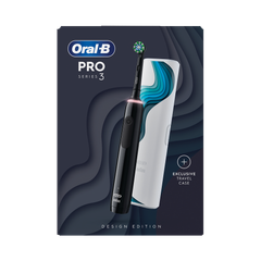 Image 2 for Oral-B Pro Series 3 Black Electric Toothbrush with Riso Art Travel Case