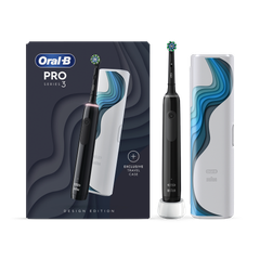Image 3 for Oral-B Pro Series 3 Black Electric Toothbrush with Riso Art Travel Case