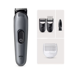 Image 1 for Braun Beard Trimmer Series 3, +3 Styling Tools, 40 Lengths, Sharp Blade, BT3420, Black