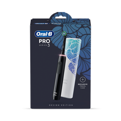 Image 1 for Oral-B Pro Series 3 Black Electric Toothbrush with Flora Travel Case