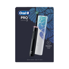 Image 2 for Oral-B Pro Series 3 Black Electric Toothbrush with Flora Travel Case