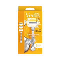Image 1 for Gillette Venus Comfortglide Coconut plus Olay Women's Razor - 3 Blades, 5 blades for a smooth, close shave that lasts