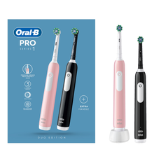 Image 2 for Oral-B Pro Series 1 Pink & Black Electric Toothbrushes, Designed By Braun