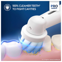 Image 4 for Oral-B Pro Junior Green Electric Toothbrush,  For Ages 6+
