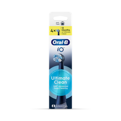 Image 1 for Oral-B iO Series Ultimate Clean Black, Original Brush Heads, CrissCross Bristles, 4