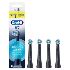 Image 2 for Oral-B iO Series Ultimate Clean Black, Original Brush Heads, CrissCross Bristles, 4