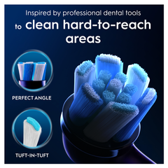 Image 4 for Oral-B iO Series Ultimate Clean Black, Original Brush Heads, CrissCross Bristles, 4