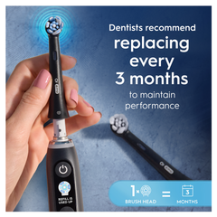 Image 5 for Oral-B iO Series Ultimate Clean Black, Original Brush Heads, CrissCross Bristles, 4