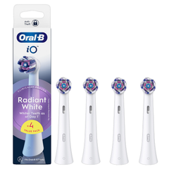 Image 2 for Oral-B iO Series Radiant White, Original Brush Heads for Teeth Whitening , 4
