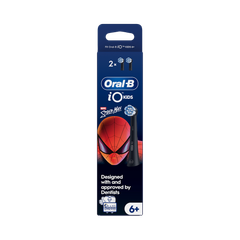 Image 2 for Oral-B iO Kids 6+ Marvel Spiderman Electric Toothbrush Head, Gentle on wobbly teeth & gums, 2