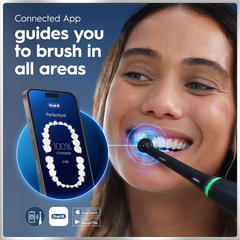Image 4 for Oral-B iO 6 Electric Toothbrush, 2-Pack, Black & Pink, 2 Brush Heads, Premium Travel Case