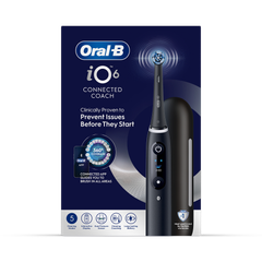 Image 1 for Oral-B iO 6 Electric Toothbrush, Black, 1 Brush Head, Premium Travel Case