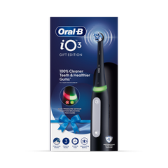 Image 1 for Oral-B iO 3 Electric Toothbrush, Black, 1 Brush Head, Travel Case