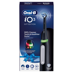 Image 3 for Oral-B iO 3 Electric Toothbrush, Black, 1 Brush Head, Travel Case