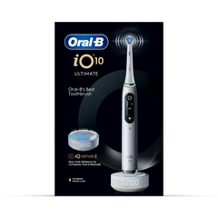 Image 1 for Oral-B iO 10 Electric Toothbrush, White, 1 Brush Head, Charging Travel Case