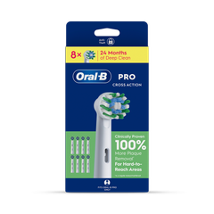 Image 1 for Oral-B Pro Cross Action Toothbrush Heads, 8 Counts