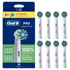 Image 2 for Oral-B Pro Cross Action Toothbrush Heads, 8 Counts