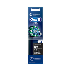 Image 2 for Oral-B Pro Cross Action Black Toothbrush Heads, 2 Counts