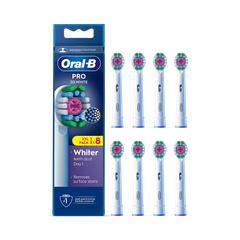 Image 1 for Oral-B Pro 3D White Toothbrush Heads with X Filament, 8 Counts