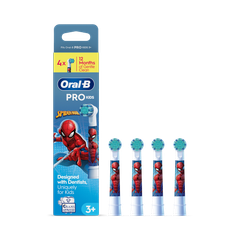 Image 1 for Oral-B PRO Kids Toothbrush Head, Featuring Marvel Spiderman for Ages 3+, Pack of 4
