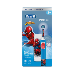 Image 2 for Oral-B Pro Kids Electric Toothbrush, 1 Handle Marvel Spider-Man, 1 Toothbrush Head, 1 Travel Case