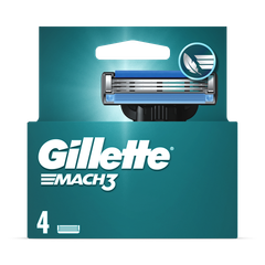Image 1 for Mach3 Razor Refills for Men, 4 Razor Blade Refills