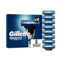 Image 2 for Mach3 Turbo Razor Refills for Men, 8 Razor Blade Refills