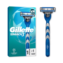 Image 2 for Mach3 Razor For Men, 1 Gillette Razor, 1 Razor Blade Refill