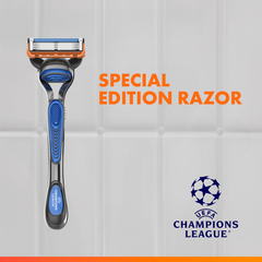 Image 4 for Fusion5 UCL Razor For Men, 1 Gillette Razor, 3 Replacement blades, Shave Gel 200ml, Washbag