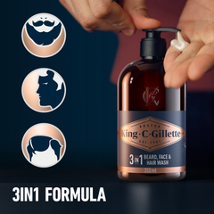 Image 3 for King C. Gillette Men's Perfect Beard Ritual Kit Beard Stubble Gift Set