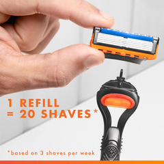 Image 3 for Fusion5 Razor for Men, 1 Gillette Razor, 10 Blade Refills